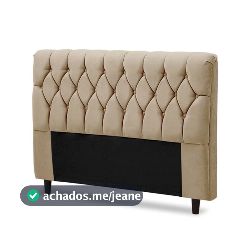 Cabeceira de Cama Box Casal 140 cm Istambul Dobuê  - Bege
