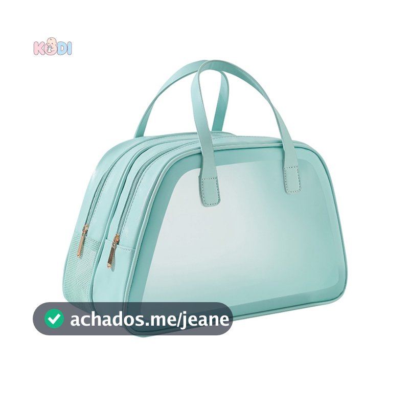 Bolsa de Cosméticos Premium Grande Capacidade  Necessaire Portátil com Divisão Seco/Molhado para Viagem -T12
