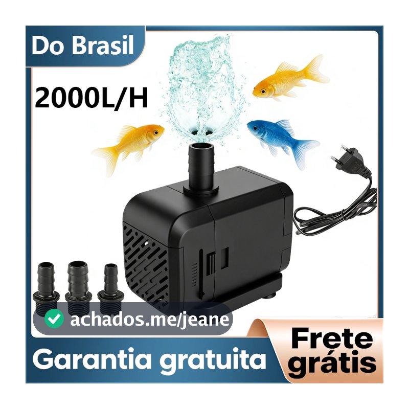 Newpet Bomba Submersa para Aquário Aspiração Lateral, Filtragem, Circulação e Remoção de Detritos com 3 Saídas de Água