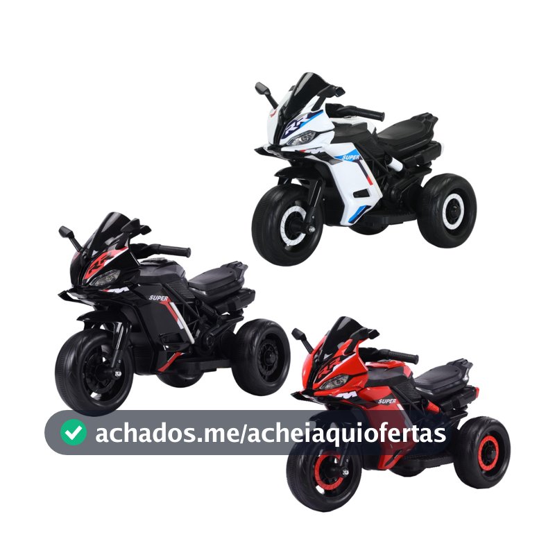 Moto Elétrica Infantil Mini 3 Rodas Frente/Ré Maxi Toys