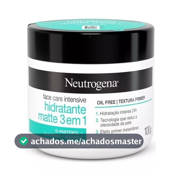 Creme Hidratante Facial Neutrogena Face Care Intensive Matte 3 em 1 100g