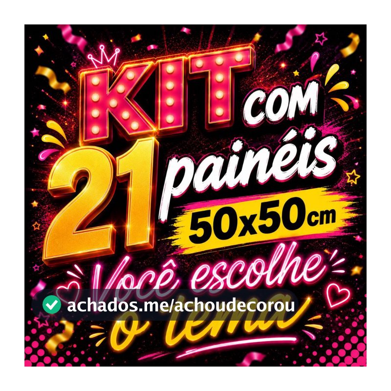 21 painéis redondos 50cm ( você escolhe o tema)