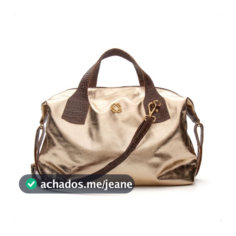 Bolsa Feminina Couro Legítimo Grande Ombro e Transversal Alça Croco