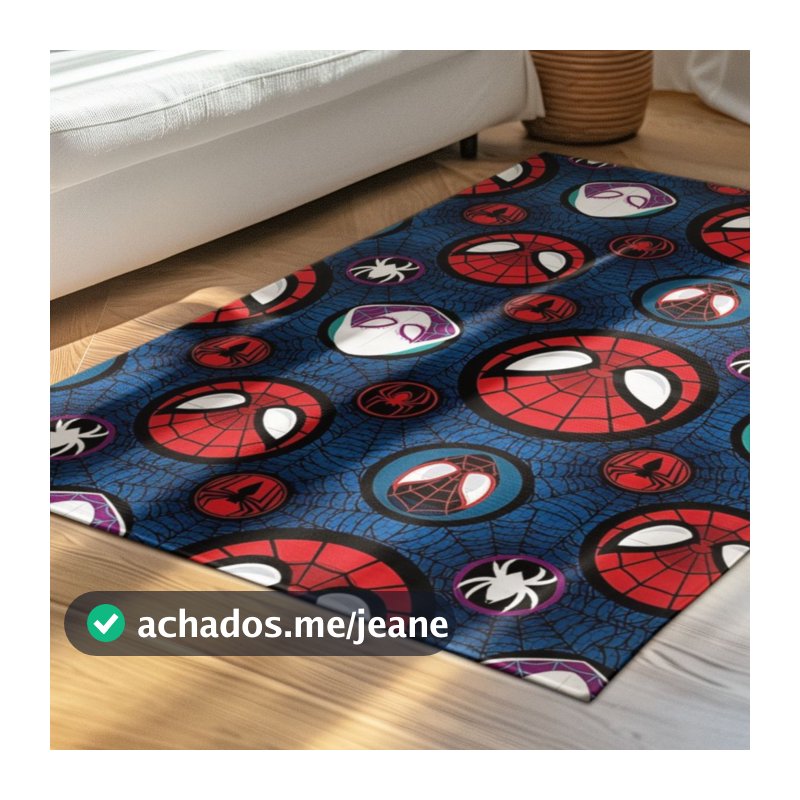 Tapete Decorativo Infantil 118x70cm Antiderrapante Sala, Quarto e Escritório