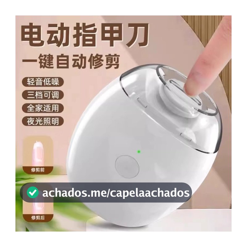 Cortador de Unhas Elétrico Automático 2 em 1 para Mãos e Pés, Ferramenta de Lixamento para Idosos e Crianças