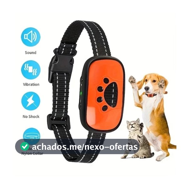 Cão de estimação dispositivo anti-latido USB recarregável coleira de treinamento do cão ultra-sônico parar latir vibraçã