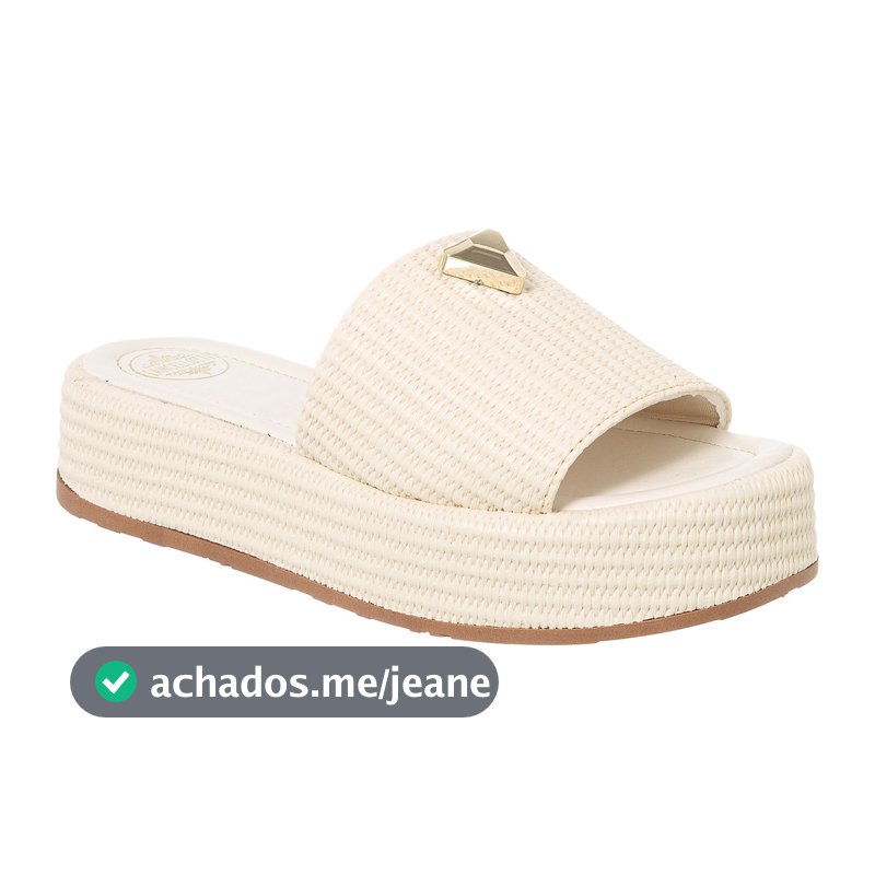 Sandália Feminina Tamanco Flat Plataforma Flatform Confortável