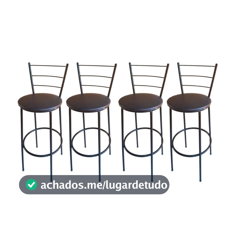 4 Banqueta Alta Banco Americano Alto Cozinha Area Gourmet 70cm