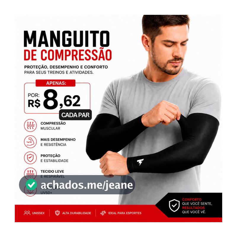 2 Par de Manguito Térmico Unissex Proteção Solar UV 50 Malha Fria Segunda Pele Vôlei Corrida