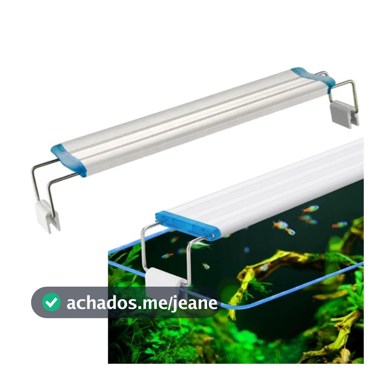Oceanmax Luminária Led para Aquários 30cm até 38 cm  Leds para Peixes Ornamentais Para 110V ou 220V