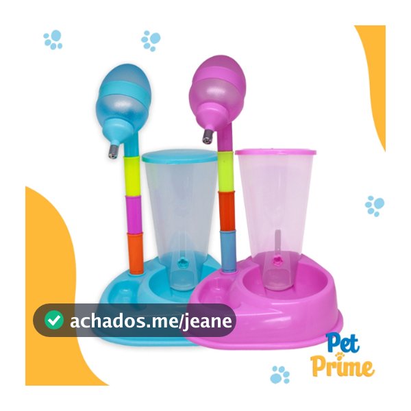 Comedouro e Bebedouro para Cães e Gatos Bilha 500ml Comedouro 2L Savana Pet