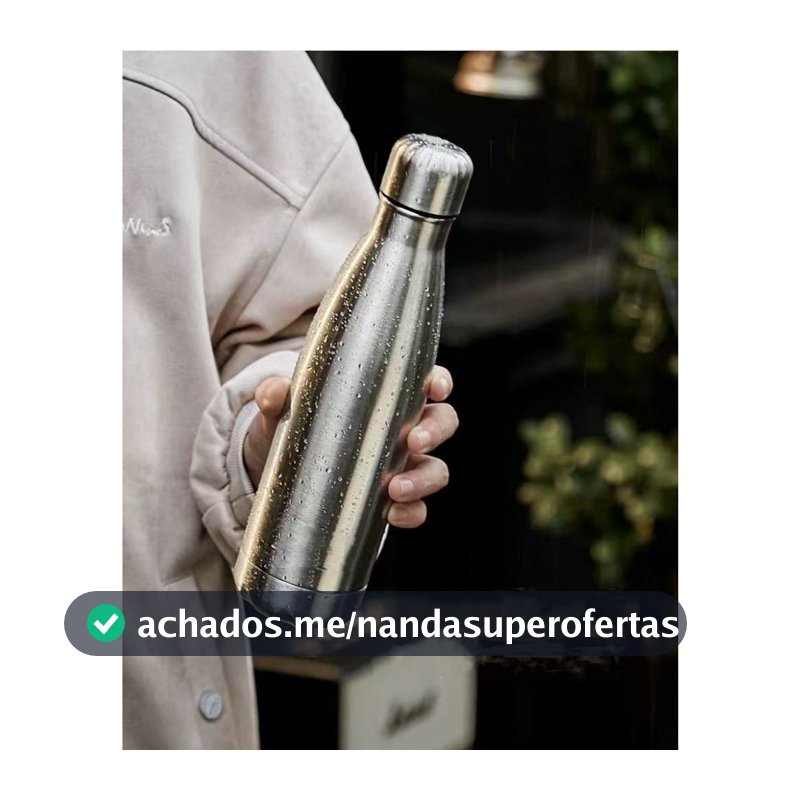 Garrafa térmica 500ml Inox a Vácuo Resistente Squeeze Suco Chá Academia