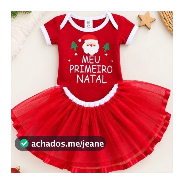 Kit de Roupa de Bebê Natal Body Temático Menina e menino kit 2 Peças