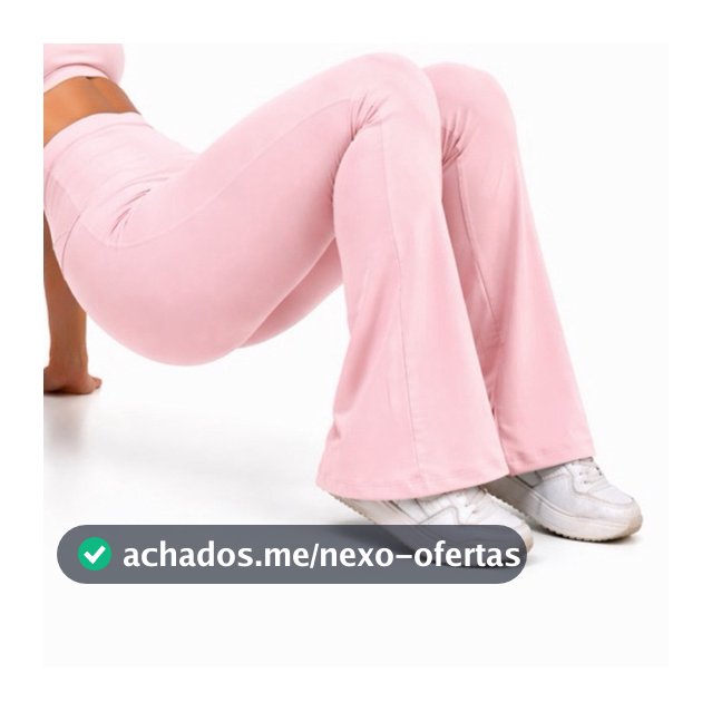Calça Legging Flare Bailarina Dia Dia Zero Transparência Academia Boca De Sino Feminina
