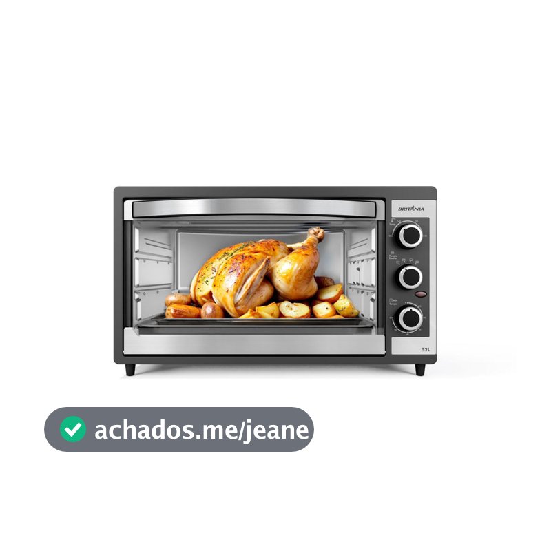 Forno Elétrico Britânia 52L Preto Dupla resistência BFE55P