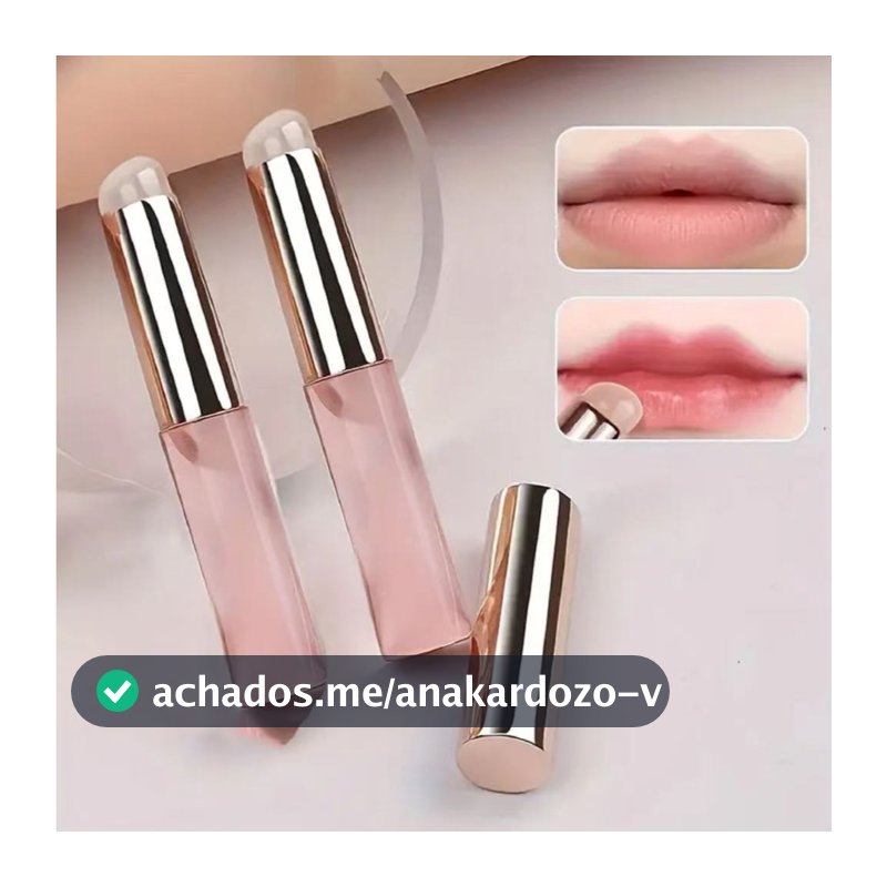 Kit 1/3 Pincel de silicone para lábios com cabeça redonda Pincel para corretivo labial Pincel para borrar os lábios