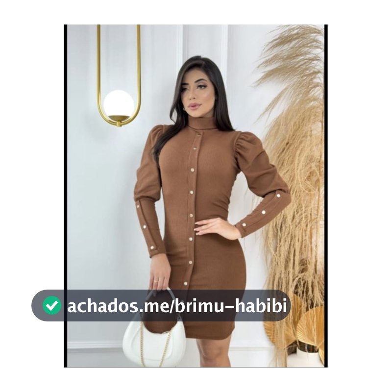 vestido midi manga bufante soft