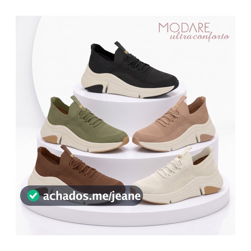 Tênis Modare Feminino Casual Ortopédico UltraConforto Elástico Calce Fácil Confortável Original