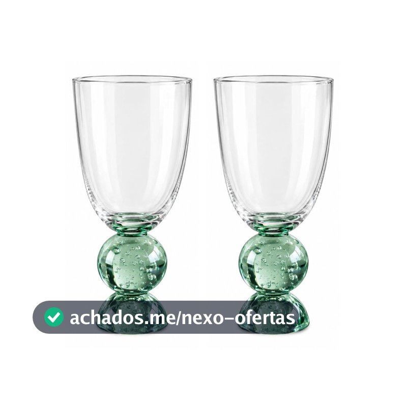 Copo de Vidro Verde Decorativo para Mesa Posta Elegante