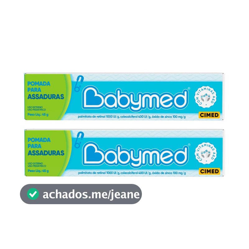 Kit 2 Pomadas Para Prevenção De Assaduras Babymed Azul 45g