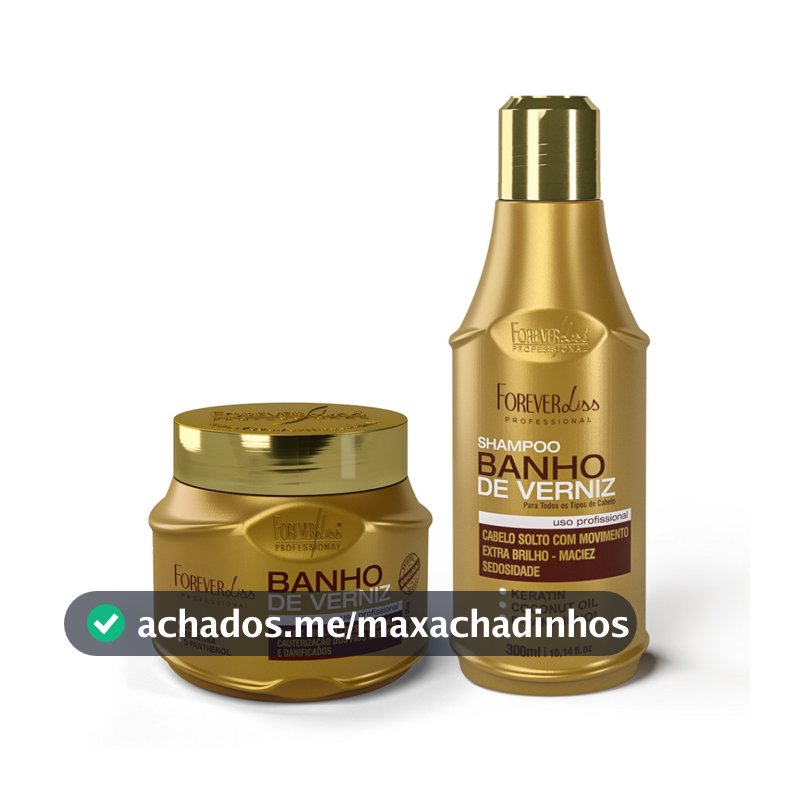 Kit Especial Banho de Verniz com Shampoo 300ml Máscara 250g
