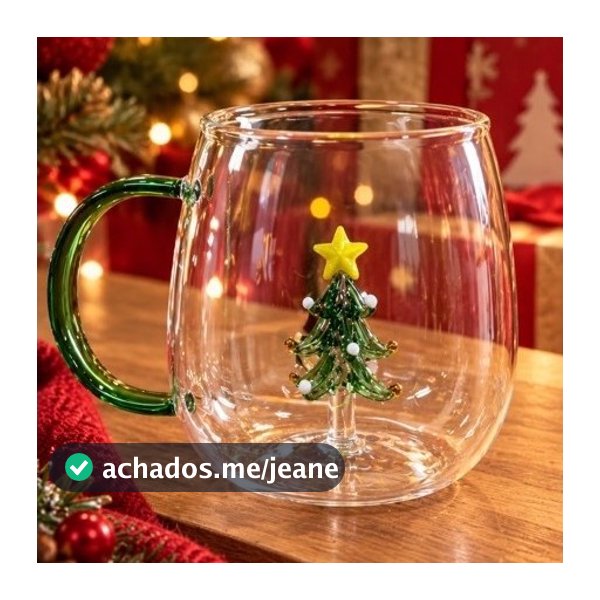 Xícara 3D Vidro para Presente Caneca Premium 400ml