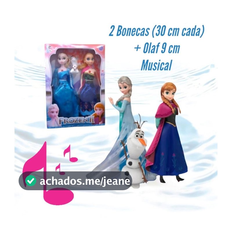 kit Boneca princesas frozen Elsa e Ana e Olaf dia das crianças natal