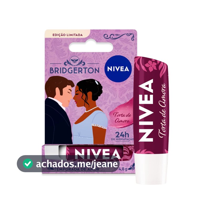 NIVEA Hidratante Labial Torta de Amora Edição Limitada Bridgerton 4,8g