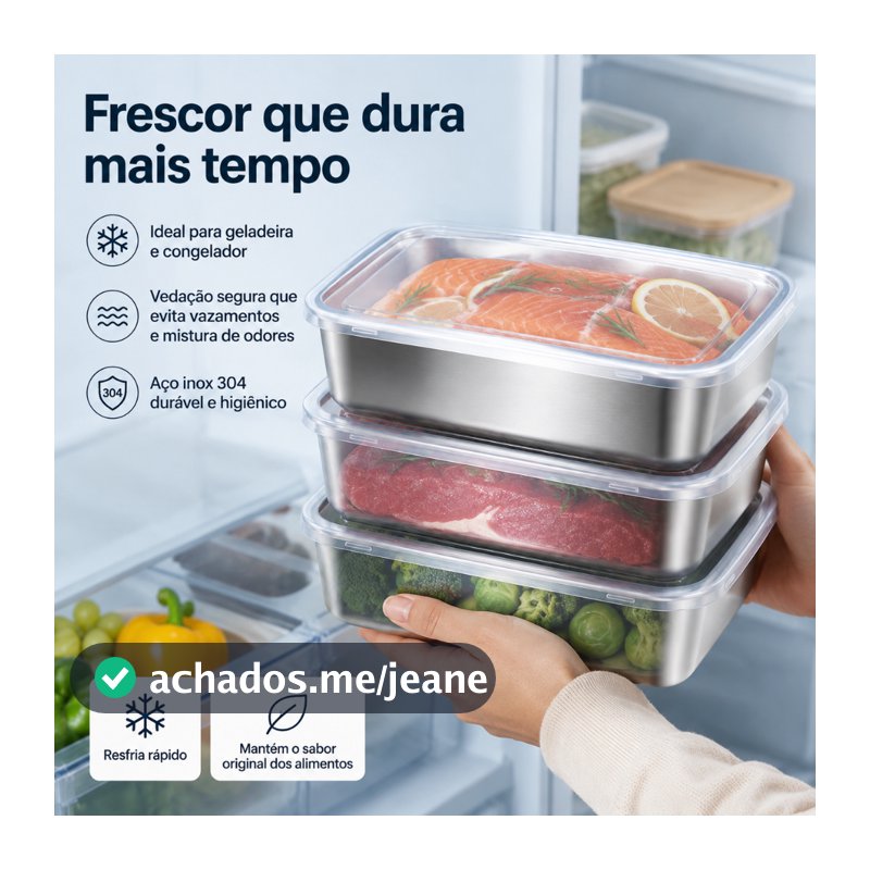 Caixa De Armazenamento De Alimentos De Aço Inoxidável , Recipientes Quadrados 3 Pacotes Com Tampas , Lancheira Bento Dur