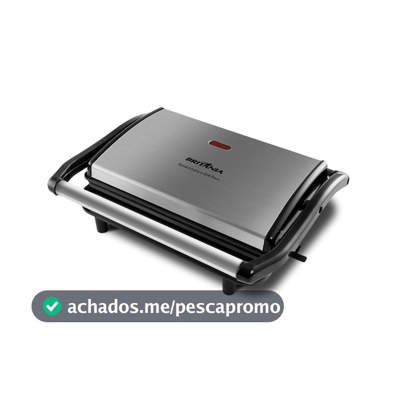 Sanduicheira e Grill Britânia BGR27I Press 2 em 1 850W