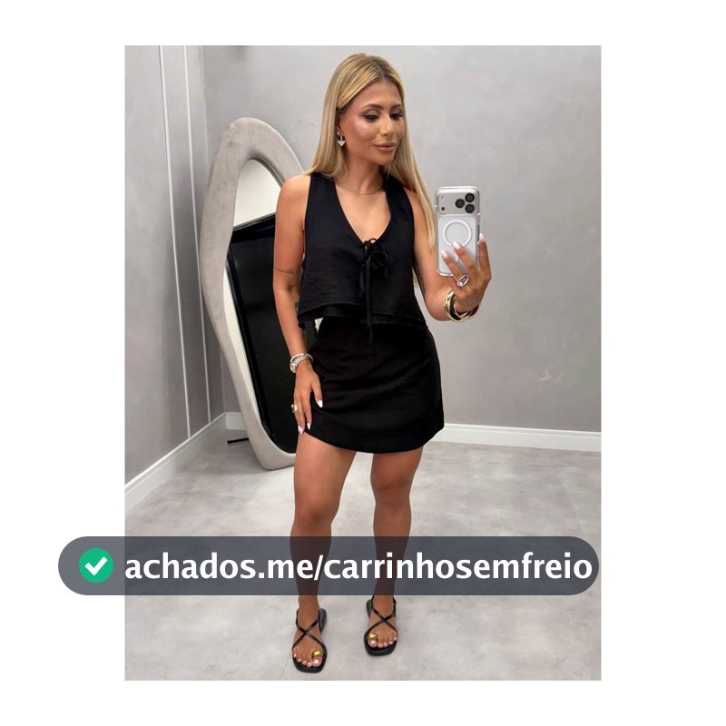 Conjunto Feminino Saia e Cropped Elegante Moda Festa Balada Tendência Blogueira Fashion Chic