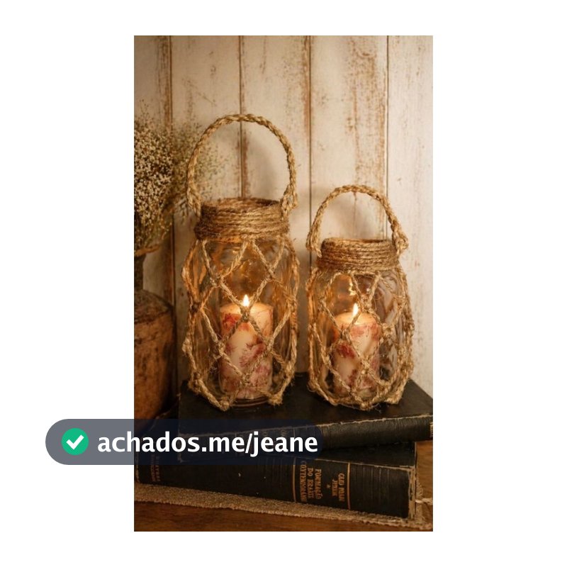 Conjunto de Portas-Velas Artesanais Farmhouse.
