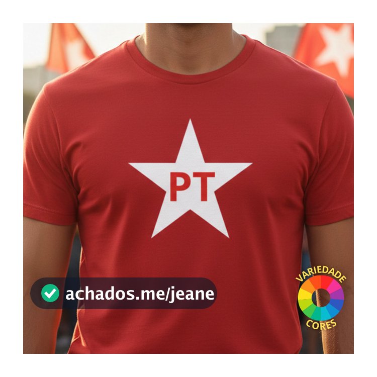 Camiseta Lula PT Brasil Camisa Unissex Algodão Conforto