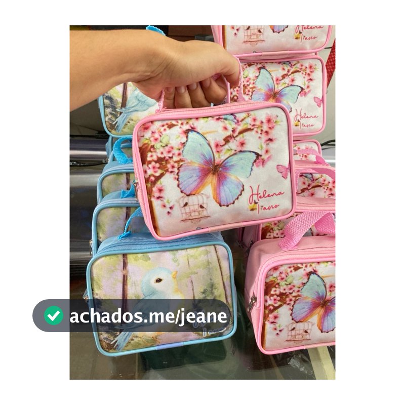 Bolsinha LUDI 14x17 personalizada, fazemos qualquer tema! Jardim encantado, borboletas, Disney, Doce