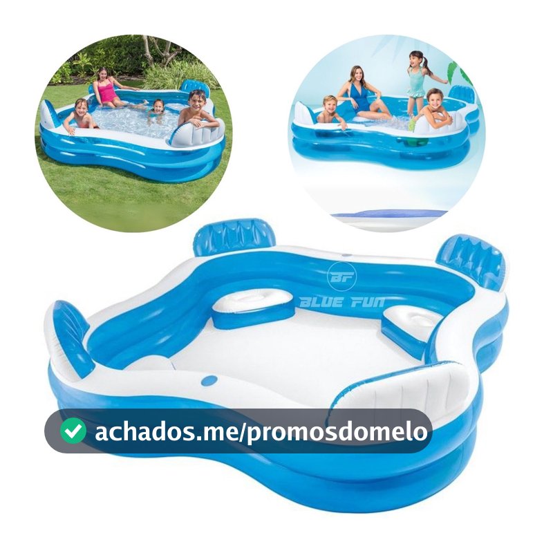 Piscina Inflável Intex Familiar com 4 Assentos 990 litros 56475