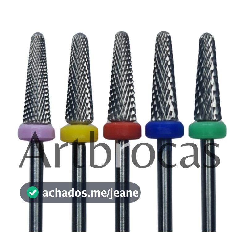 Broca de tungstenio conica cone para unhas de gel alongamento cuticula curvatura nivelamento limpeza