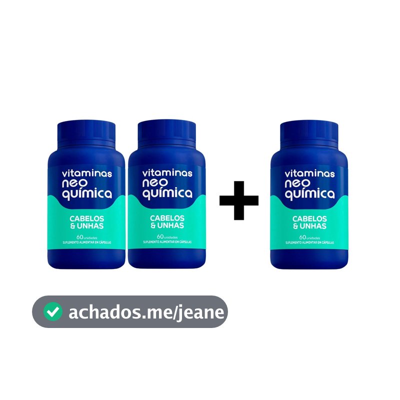 Pague 2 Leve 3 Vitamina Cabelos e Unhas 60 Cps - Neo Química