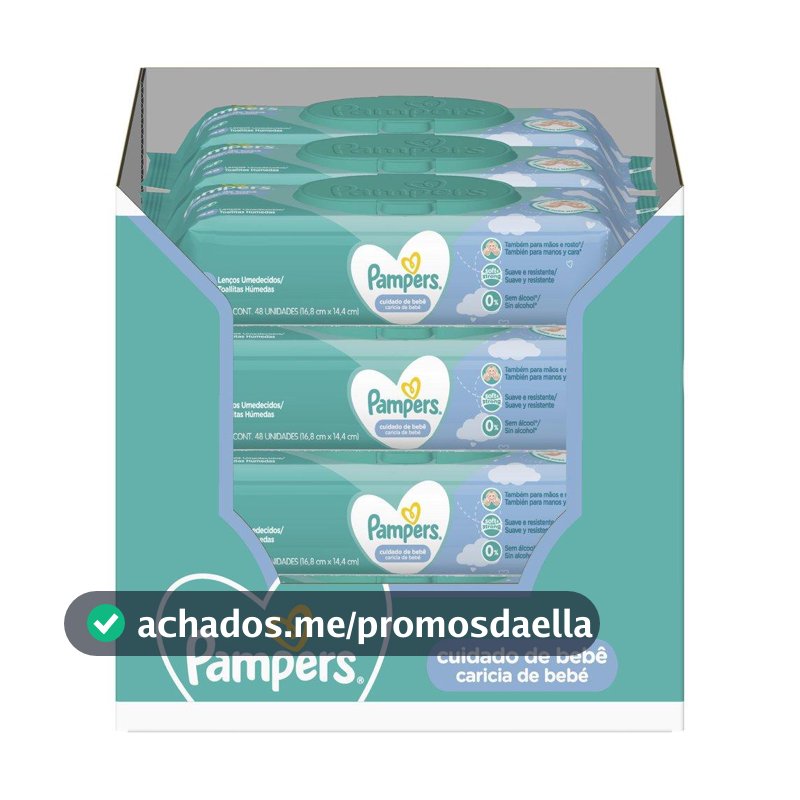 Lenços Umedecidos Pampers Carícia de Bebê 576 unidades