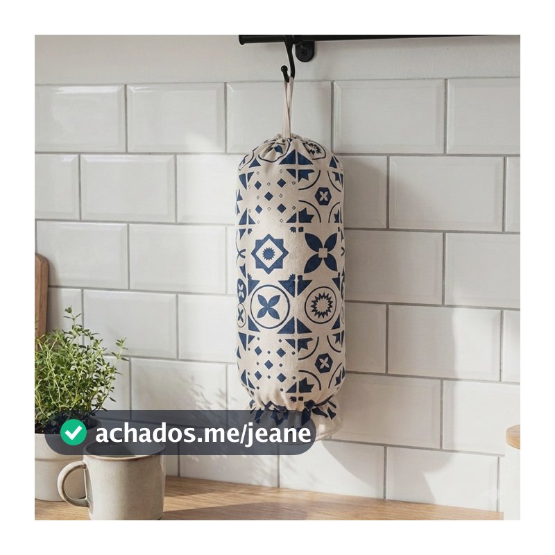 Puxa saco Ladrilho 43x22cm Azul