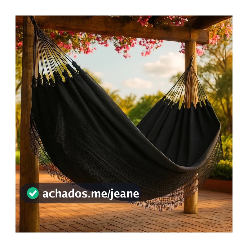 Rede De Dormir Descanso Jeans Gigante Resistente Algodao Delux