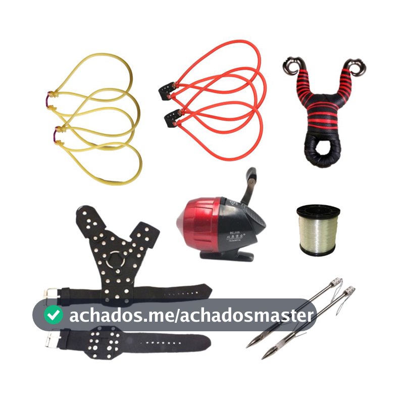 Kit 11 itens completo para Spincast Pesca de Estilingue com Molinete Carretel e Dardos Profissional