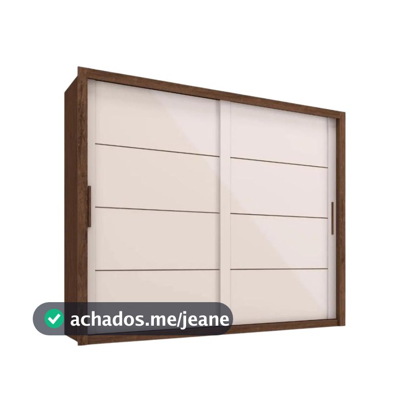 Guarda Roupas Casal Imperador Zanzini Jacarandá Off White