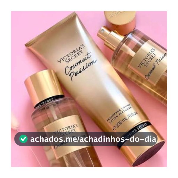 Kit Body Splash + Creme Hidratante Coconut com Glitter 250ml | Fragrância Cremosa | Feminino | Envio Rápido
