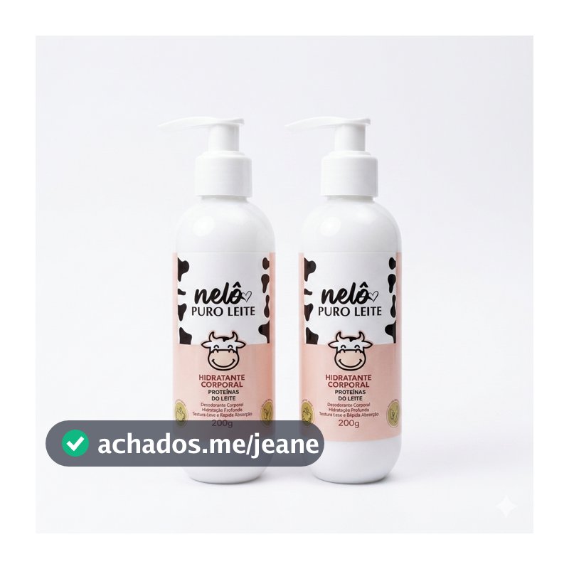 Kit 2 Hidratante Corporal Puro Leite Vaquinha Nelô 200g