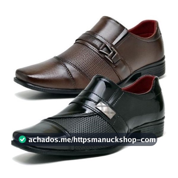 Kit 2 Pares de Sapato Social Masculino Oxford Moderno com Fivela