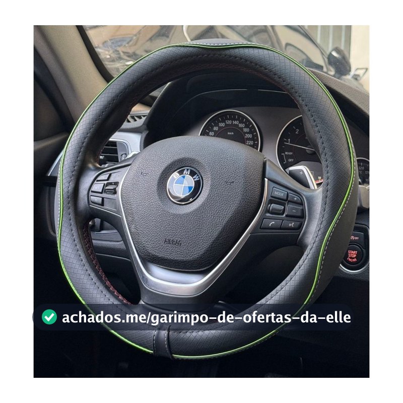 Capa Para Volante De Carro Antiderrapante Fibra de Carbono Universal 38cm Diversos Modelos