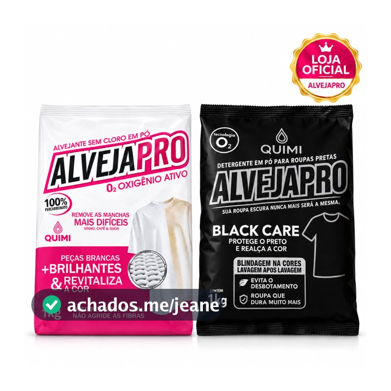 Kit Percarbonato de sódio 100% + Black Care - Tira manchas para roupas brancas, coloridas e escuras
