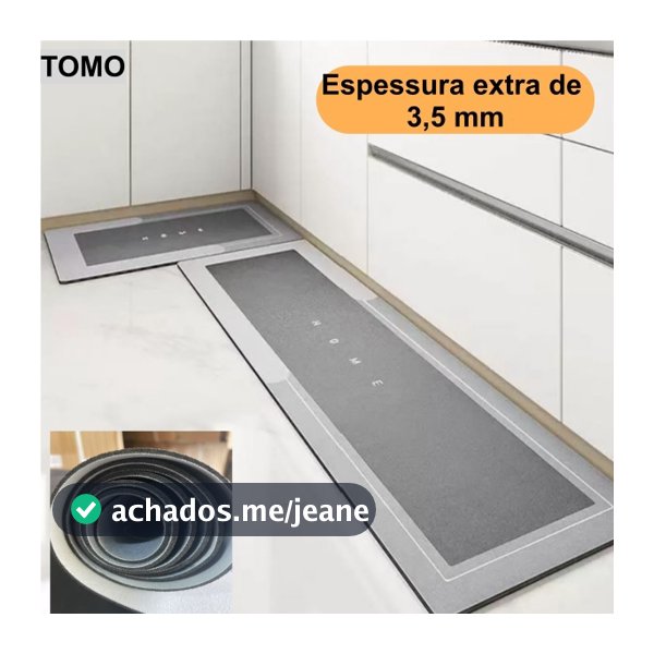 Tapete antiderrapante de lama diatomácea espessa e absorvente de água para cozinha e banheiro TOMO