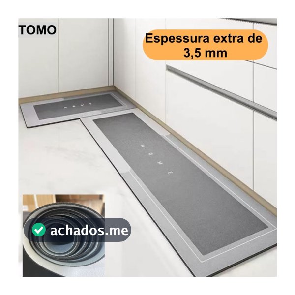 Tapete antiderrapante de lama diatomácea espessa e absorvente de água para cozinha e banheiro TOMO