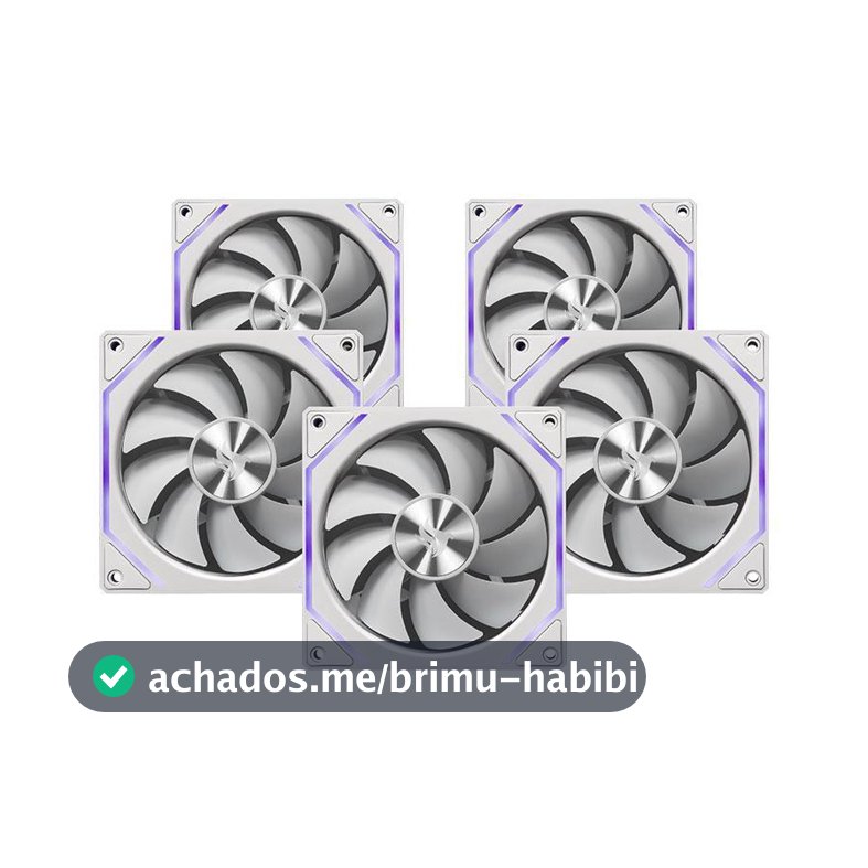 Kit Ventoinha Pichau Ventus NX, ARGB, 5x120mm, Branco, PCH-VTNX5-WH01
